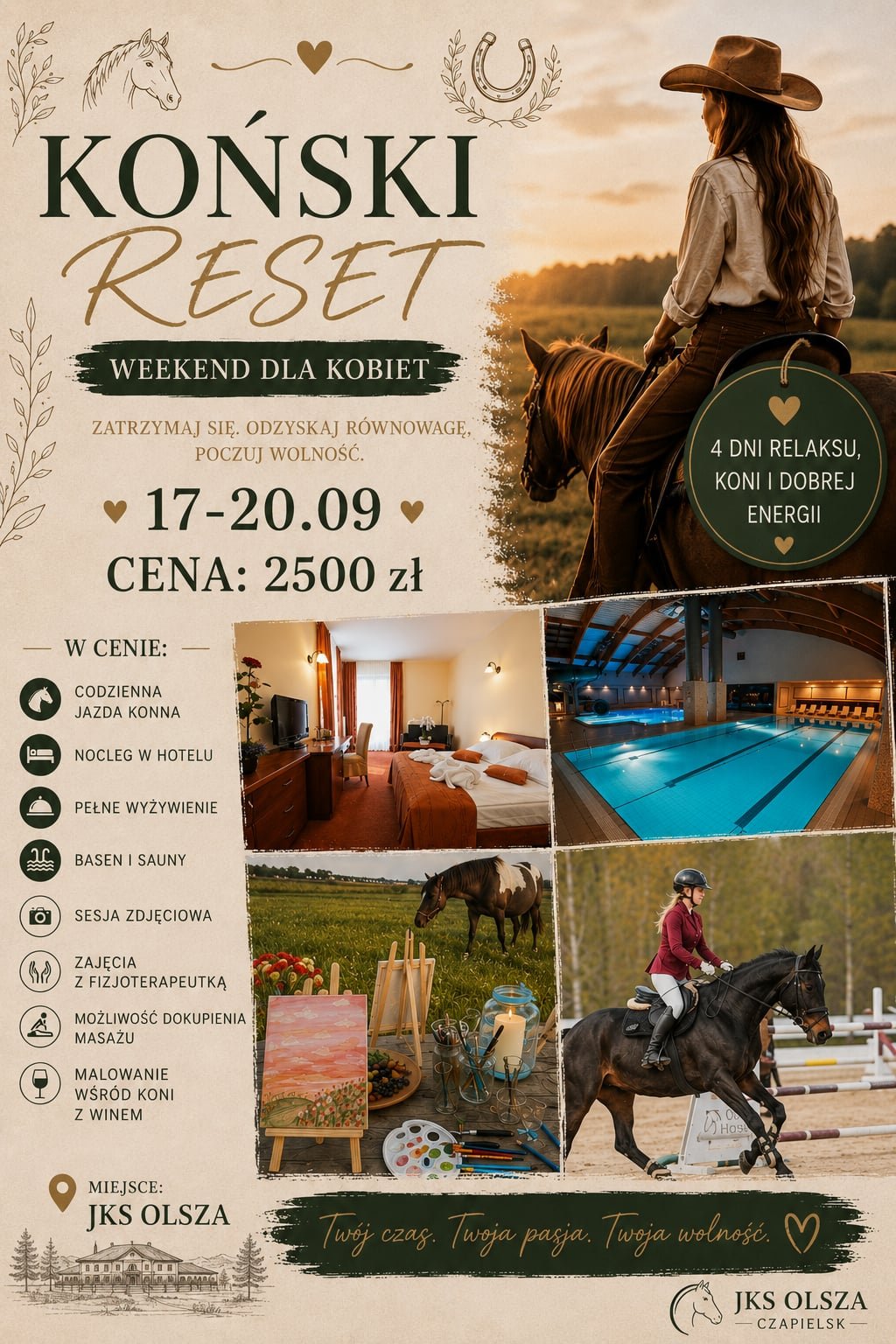 Obóz konny dla dorosłych - weekendowy reset przy koniach